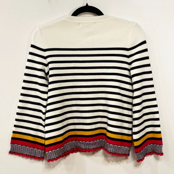 EUC Y2K Multicolor Stripe Cotton Blend Sweater XS - Picture 2 of 6